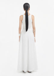 Parachute Skirt in Cotton Sateen - White - CO Collections